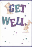 With its lively design and cheerful palette, this get well card radiates kindness-much like the sunny outlook found in Cowley's community spaces and flower shops. An adorable teddy bear, drawn with soft, textured fur, and a playful puppy press close to oversized, colourful 'Get Well' letters. The text's bold indigo and teal tones pop against a creamy background, exuding vibrancy akin to a fresh bouquet brightening a Cowley kitchen table. Sprinkled stars in cool blues and purples add enchanting detail, recalling the joyful twinkle of children's games in local parks. Every feature, from the welcoming faces to the almost touchable illustrated fur, fosters a sense of comfort and emotional warmth. Like reaching out with a same-day flower delivery to a hospital or family home on Oxford Road, this card is a thoughtful gesture-carrying with it the gentle encouragement and sincerity beloved throughout Cowley.